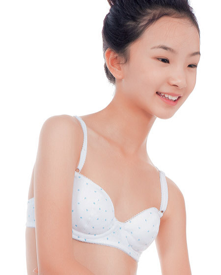 <em>爱慕</em>儿童爱心<em>女孩</em>-<em>女孩</em>3/4薄无纺布软钢托<em>文胸</em>