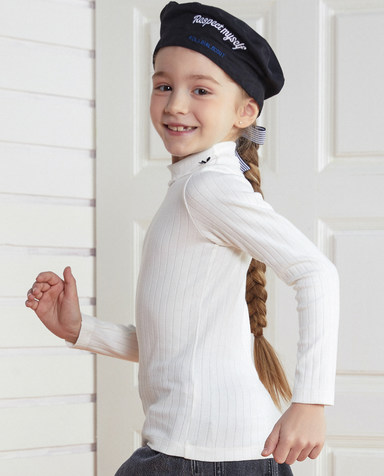 Aimer Kids睡衣|爱慕儿童甜美罗纹长袖打底上衣AK1812291