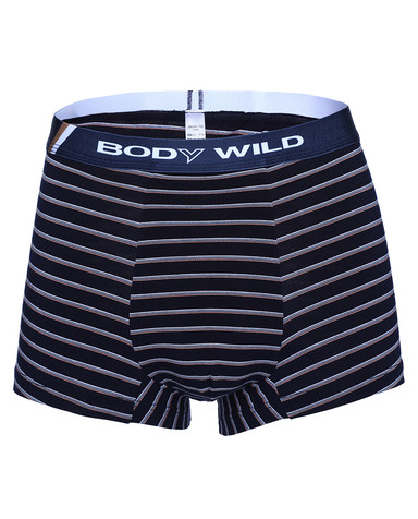 Body Wild内裤|宝迪威德舒莫条纹中腰平角裤ZBN23RJ1