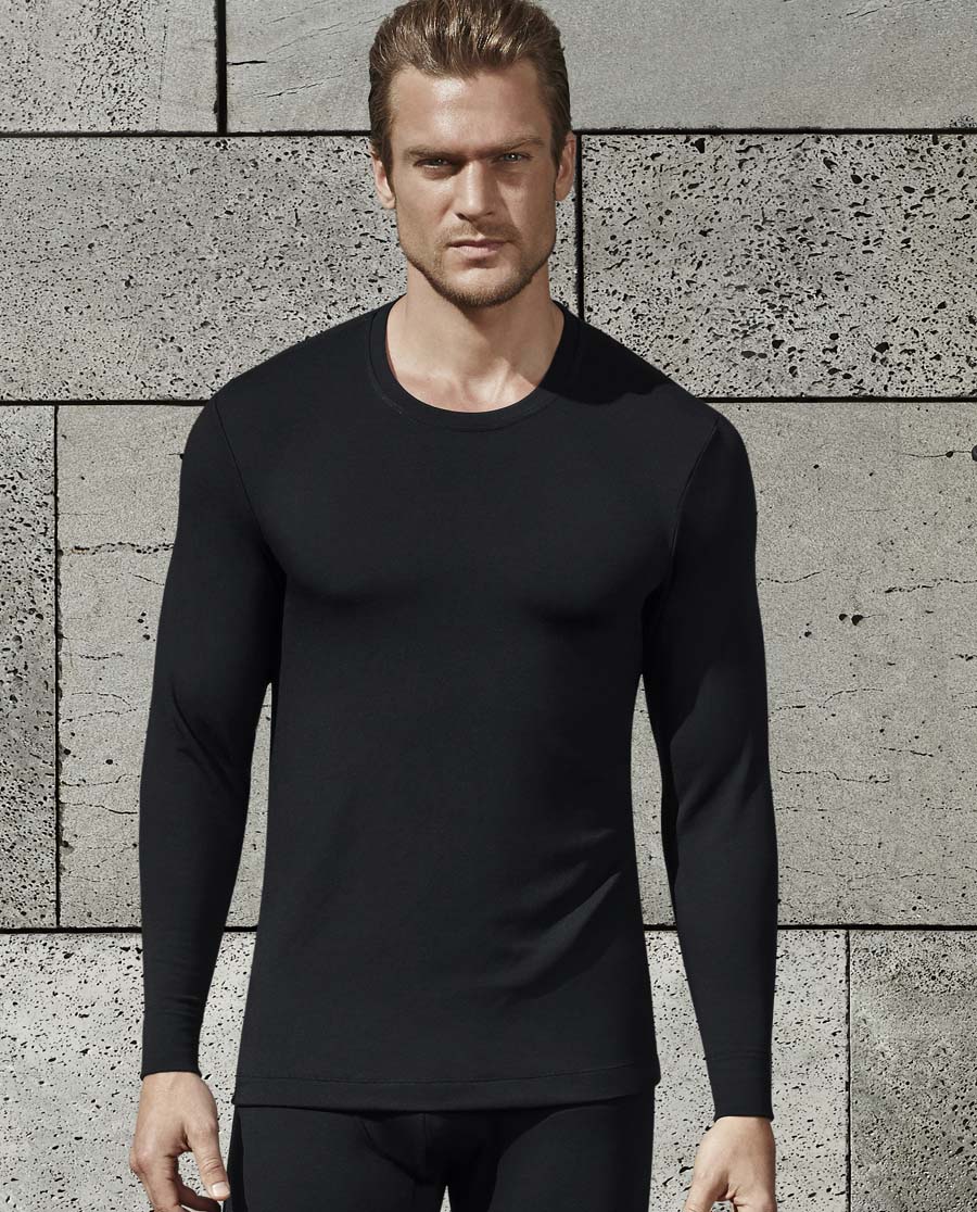 爱慕先生15aw新暖尚长袖上衣ns72m13 黑色 180