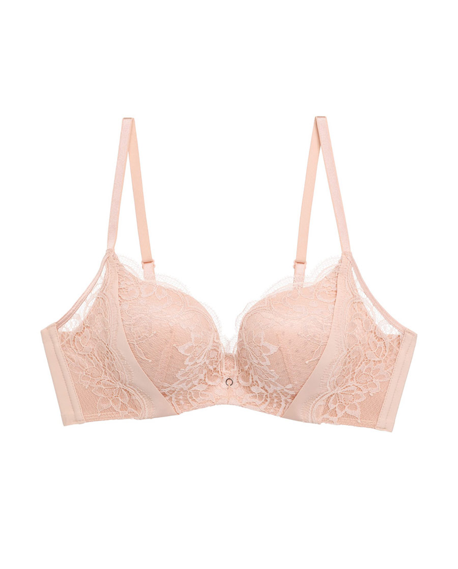 aimer文胸|爱慕cream3/4无托中厚模杯洞洞文胸am173091