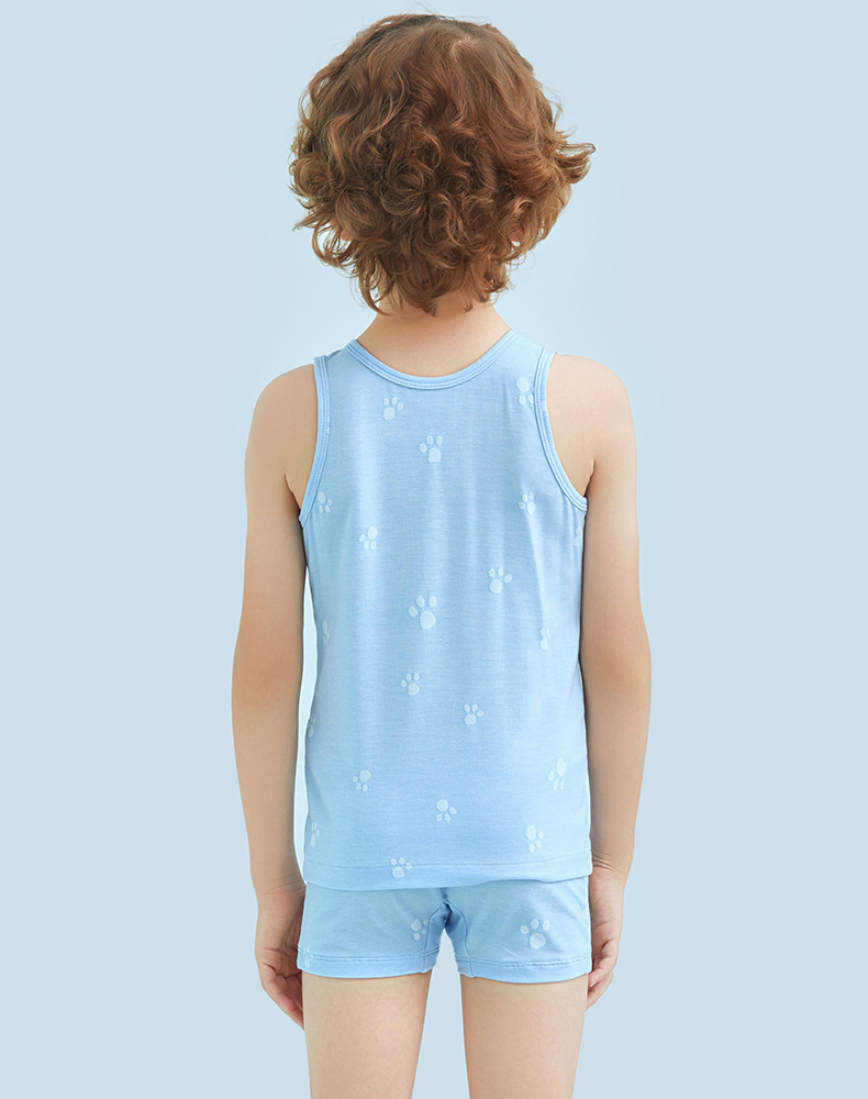 爱慕儿童萌萌爪印男童跨栏背心ak2111151