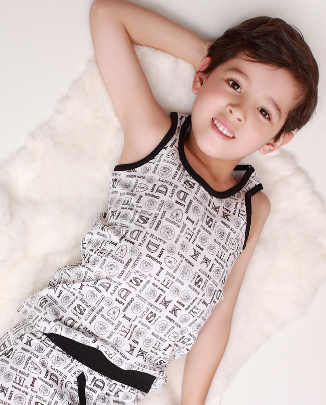 爱慕儿童字母游戏-男孩跨栏背心ak211211
