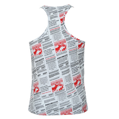 宝迪威德报纸印花背心式上衣zbn11171