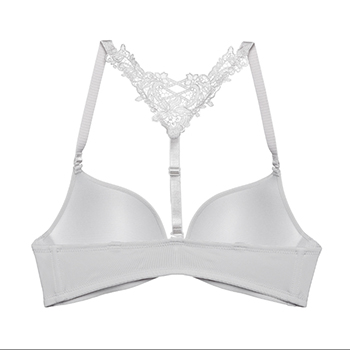 心爱蝶语3/4前扣无托美背中厚模杯文胸sl17g62