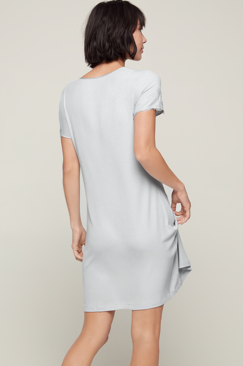 【网上平和堂】aimer 爱慕柔眠短袖带杯中长睡裙am445601